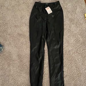 Missguided faux leather trousers